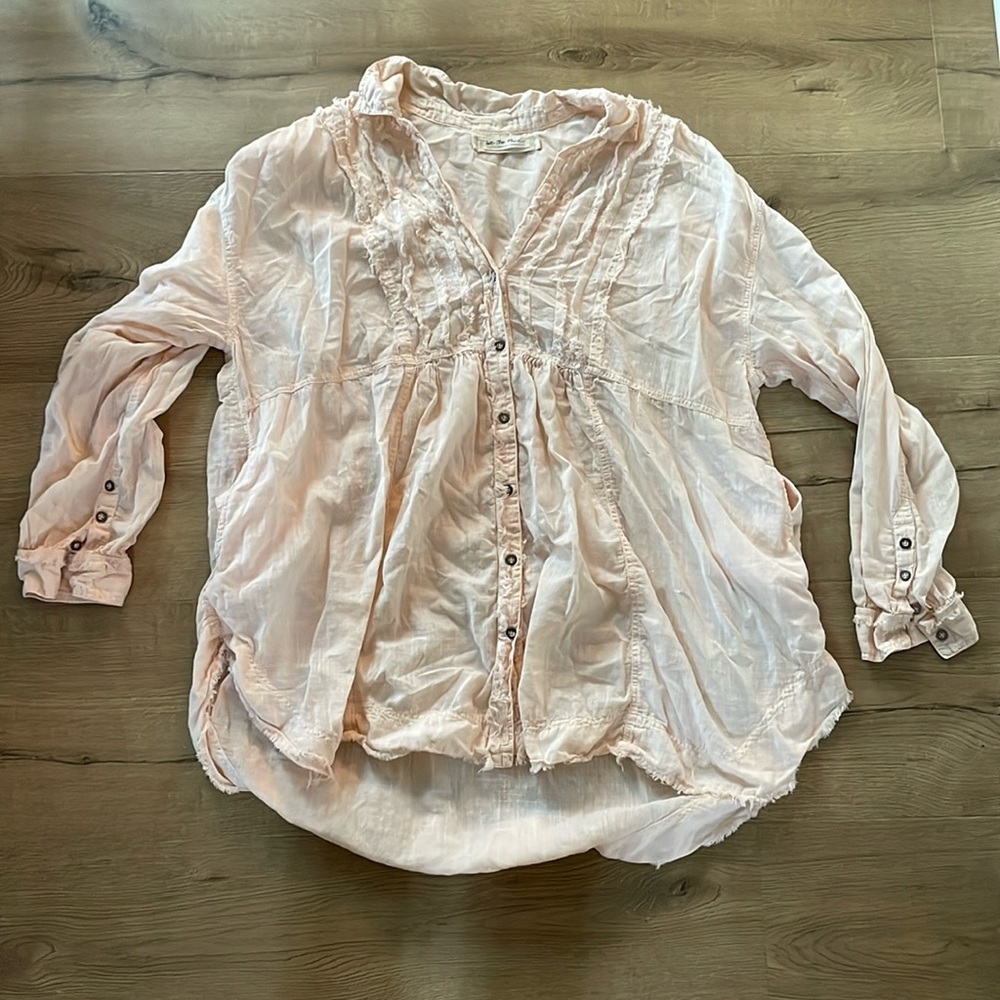 WE THE FREE Pink Blouse